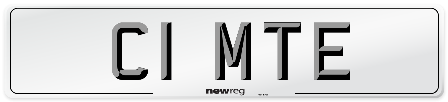 C1 MTE Number Plate from New Reg